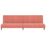 Canapé-lit à 2 places rose velours