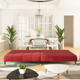 Canapé-lit 2 places rouge bordeaux velours