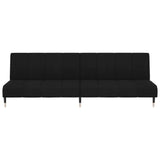 Canapé-lit 2 places noir velours