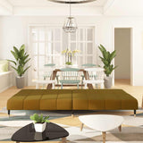 Canapé-lit à 2 places marron velours