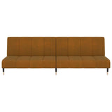 Canapé-lit à 2 places marron velours