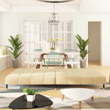 Canapé-lit à 2 places crème velours