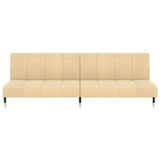 Canapé-lit à 2 places crème velours