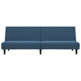 Canapé-lit à 2 places Bleu Velours