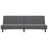 Canapé-lit à 2 places gris foncé velours