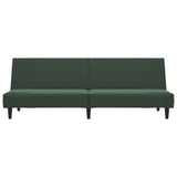 Canapé-lit à 2 places vert foncé velours