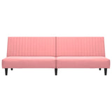 Canapé-lit à 2 places rose velours