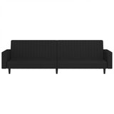 Canapé-lit 2 places noir velours