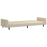 Canapé-lit à 2 places crème velours