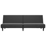 Canapé-lit 2 places noir similicuir