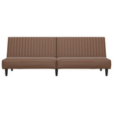 Canapé-lit 2 places marron similicuir