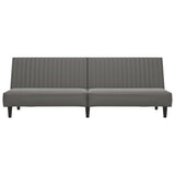 Canapé-lit 2 places gris similicuir