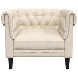 Fauteuil Chesterfield lin