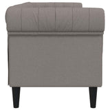 Canapé Chesterfield 3 places taupe tissu