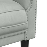 Fauteuil gris clair Velours