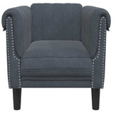 Fauteuil gris foncé velours