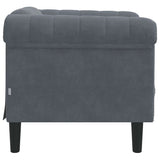 Fauteuil gris foncé velours