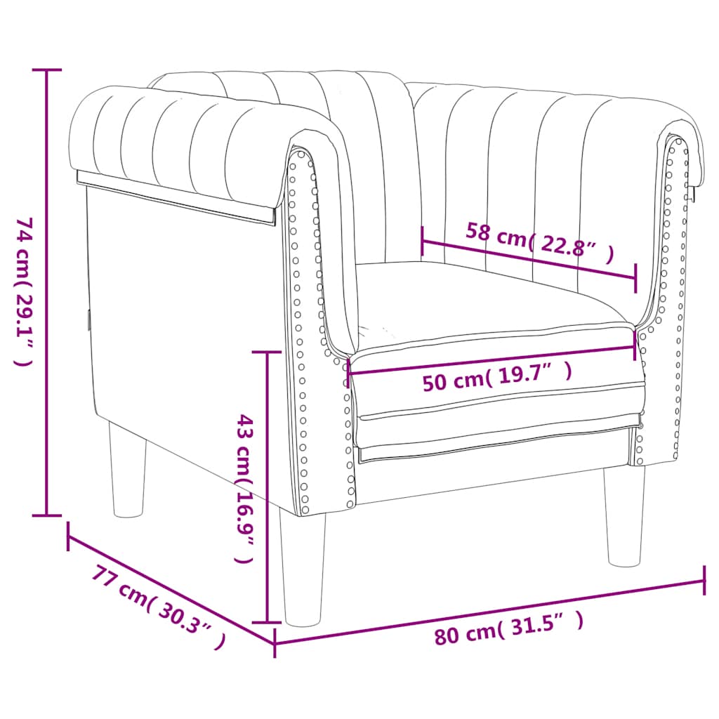 Fauteuil vert foncé velours