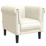 Fauteuil crème velours