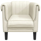 Fauteuil crème velours