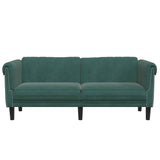 Canapé 2 places vert foncé velours