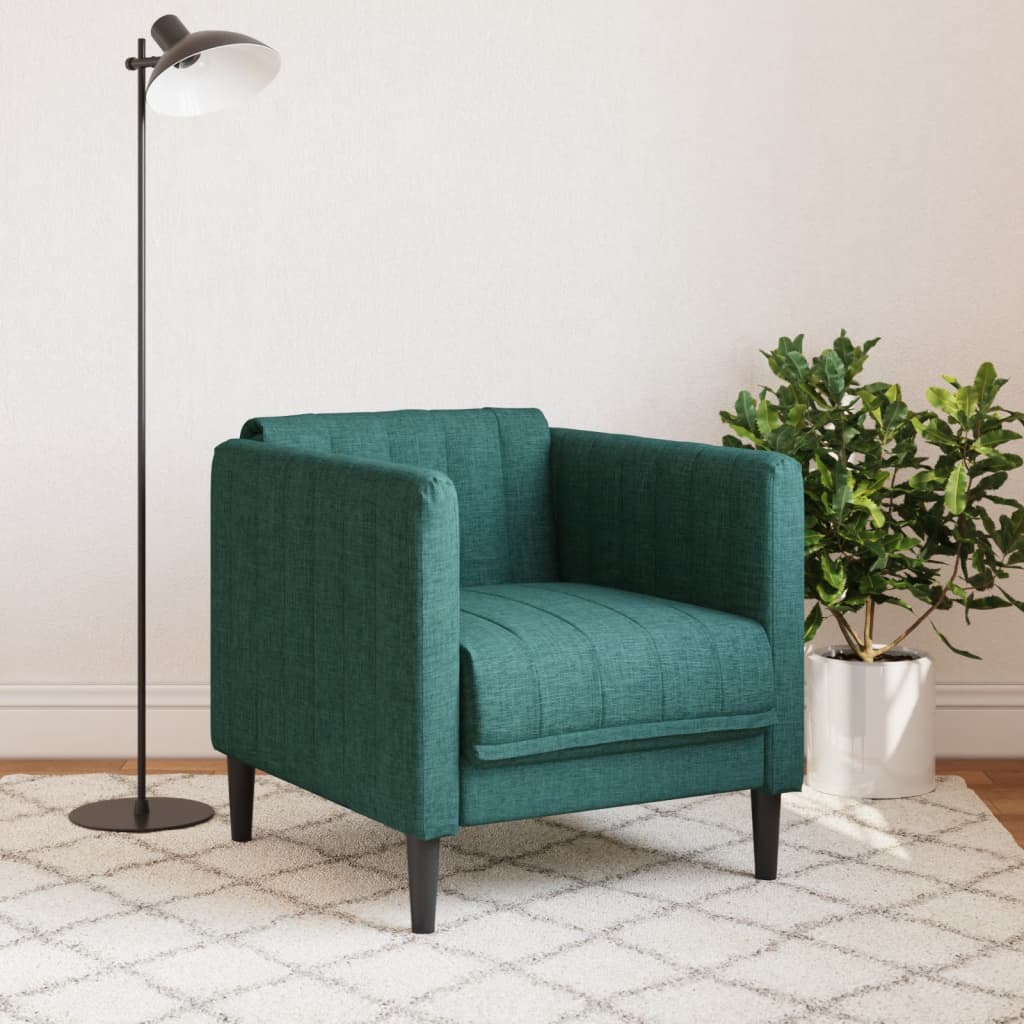Fauteuil vert foncé tissu