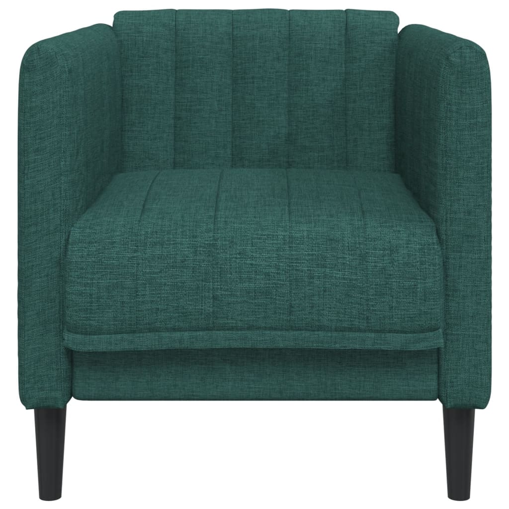 Fauteuil vert foncé tissu