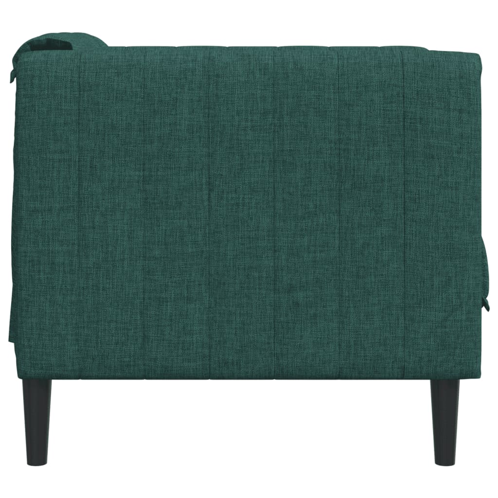 Fauteuil vert foncé tissu