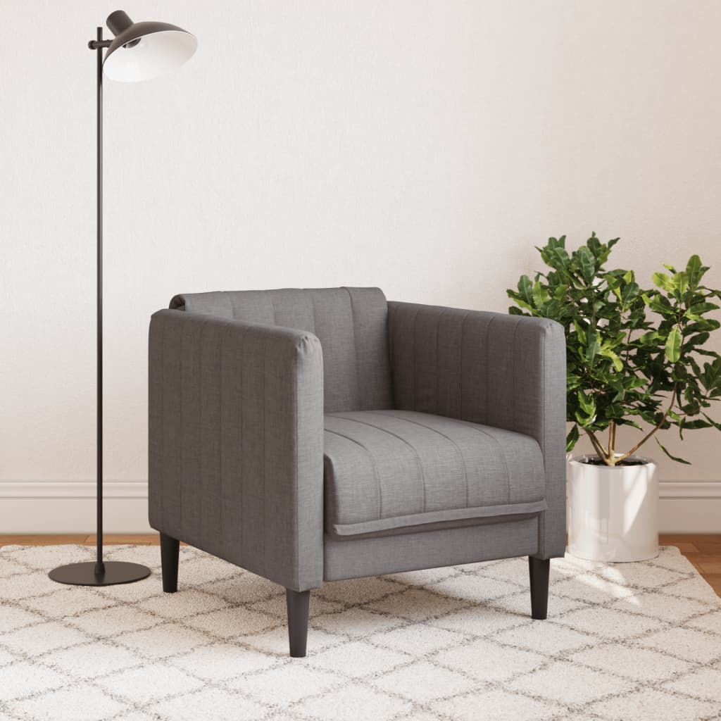 Fauteuil taupe tissu