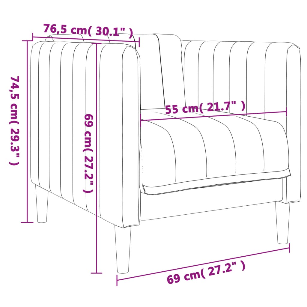 Fauteuil taupe tissu