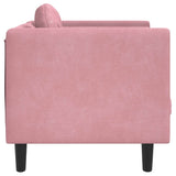 Fauteuil avec coussin rose velours