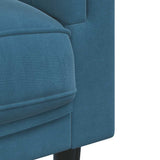 Fauteuil avec coussin bleu velours