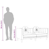 Canapé avec coussins 2 places vert foncé velours