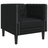 Fauteuil Chesterfield noir similicuir