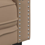 Fauteuil Chesterfield cappuccino similicuir