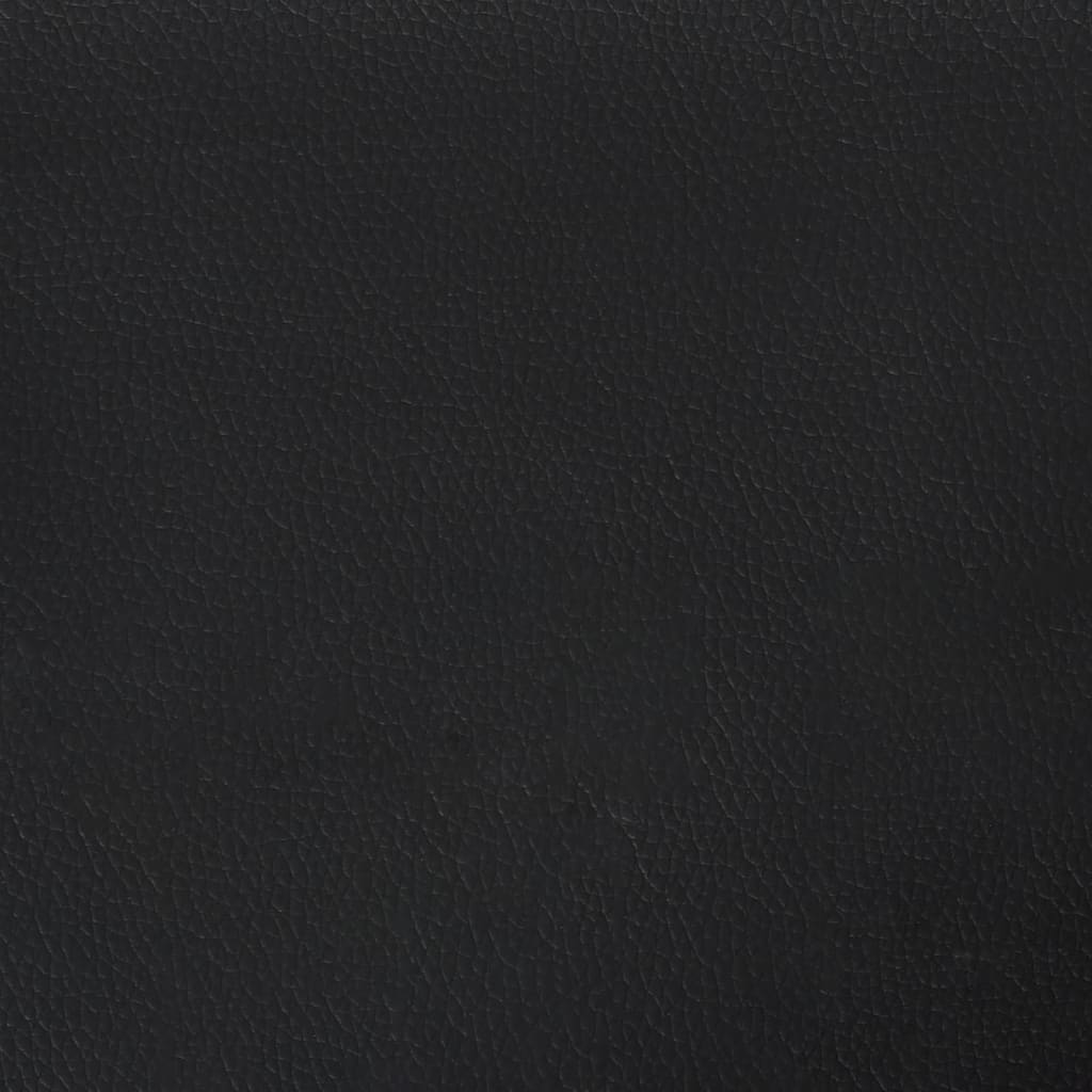 Canapé à 3 places Chesterfield noir similicuir