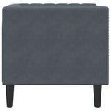 Fauteuil Chesterfield gris foncé velours