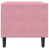 Fauteuil Chesterfield rose velours