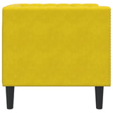 Fauteuil Chesterfield jaune velours