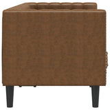 Canapé Chesterfield avec traversins 2 places similicuir daim