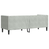Canapé Chesterfield avec traversins 3 places gris clair velours