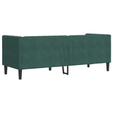 Canapé Chesterfield avec traversins 3 places vert foncé velours
