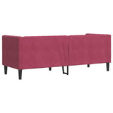 Canapé Chesterfield avec traversins 3 places velours