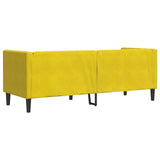Canapé Chesterfield avec traversins 3 places jaune velours