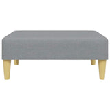 Canapé-lit à 2 places avec oreillers et repose-pied gris clair