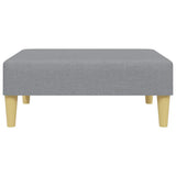 Canapé-lit à 2 places avec repose-pied gris clair tissu