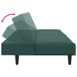 Ensemble de canapés 2 pcs vert foncé velours