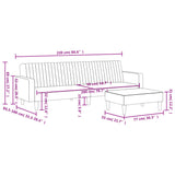 Ensemble de canapés 2 pcs gris clair velours