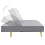 Ensemble de canapés 2 pcs gris clair tissu