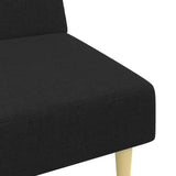 Ensemble de canapés 2 pcs noir tissu